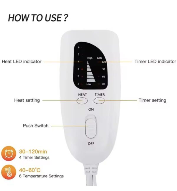 Electric Heating Pad (60*30cm) - Image 8